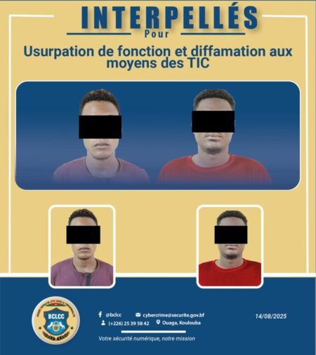 Lutte contre la cybercriminalité: deux individus interpellés pour usurpation de fonction et diffamation via les tic !