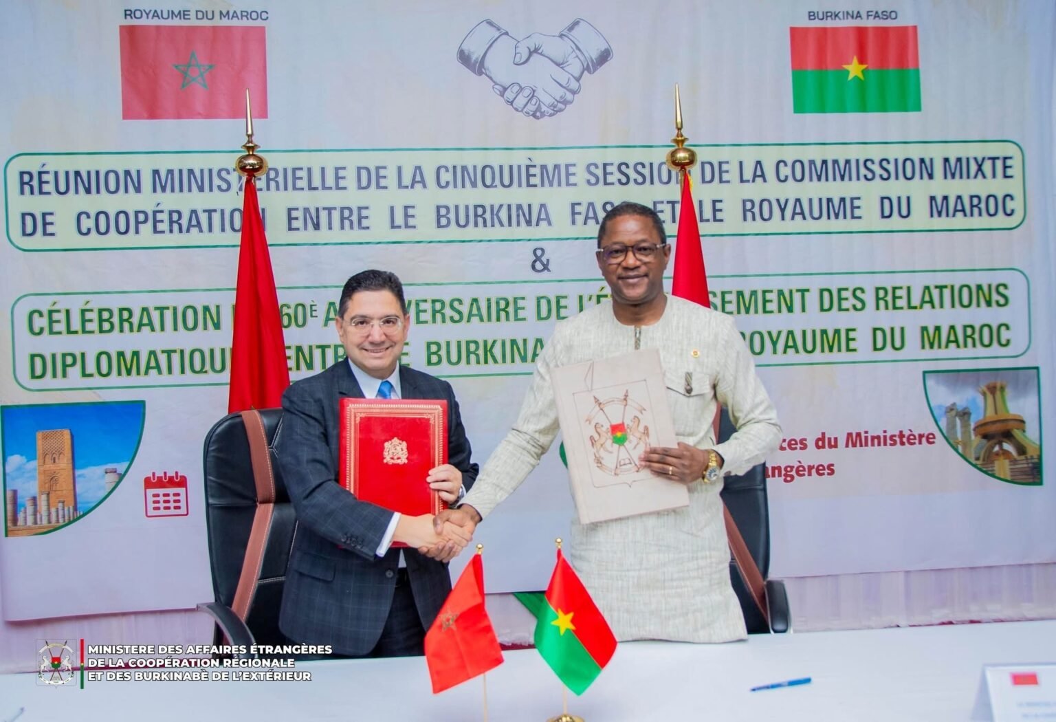 Coopération bilatérale : 12 nouveaux accords pour renforcer le partenariat entre le Burkina Faso et le Royaume du Maroc