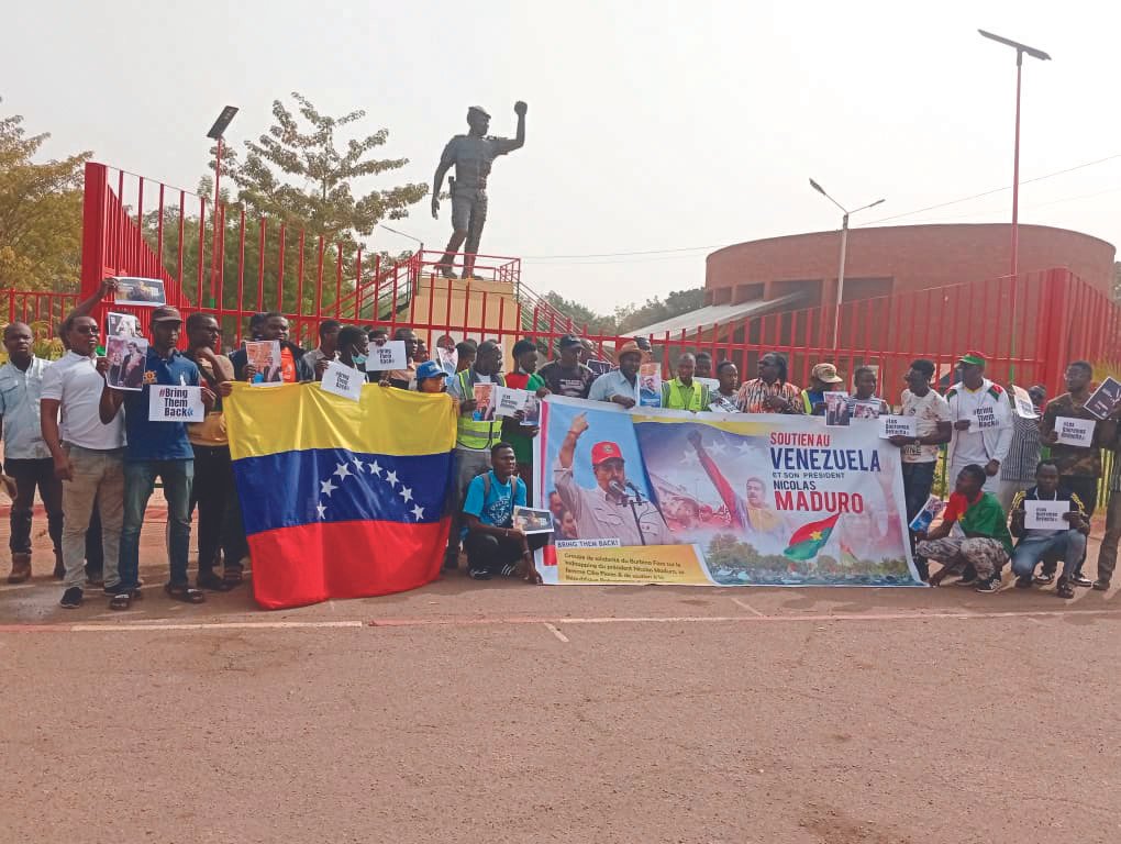 Opération militaire américaine au Venezuela: le Groupe de solidarité Burkina exige la libération immédiate du couple présidentiel Maduro
