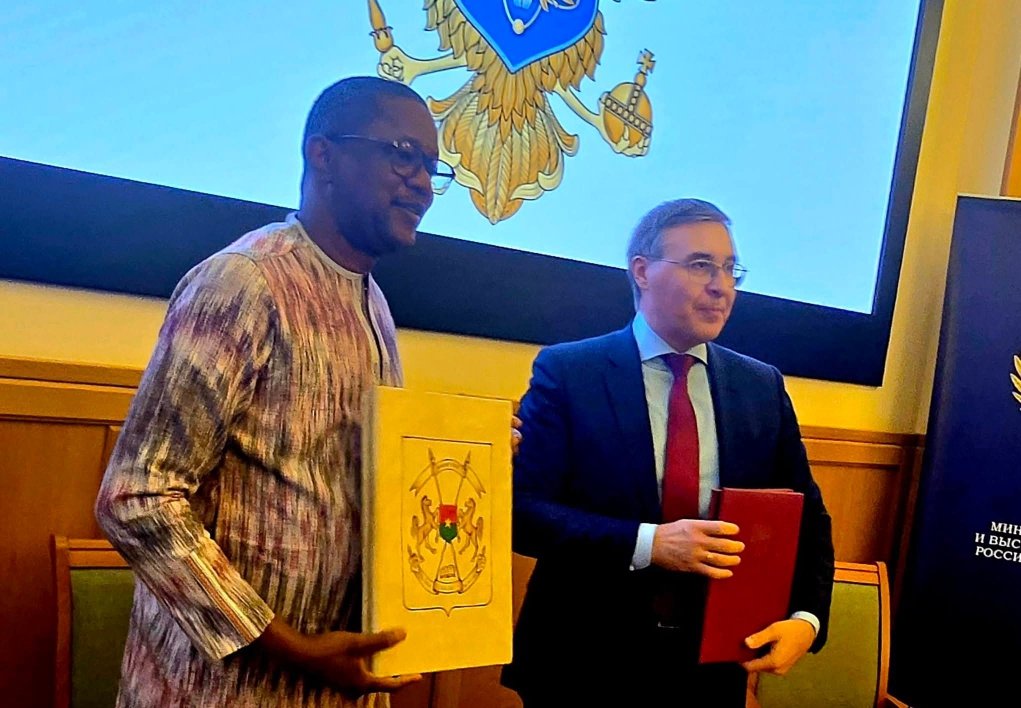 Coopération scientifique: le Burkina Faso et la Fédération de Russie s’engagent à travers deux instruments juridiques.